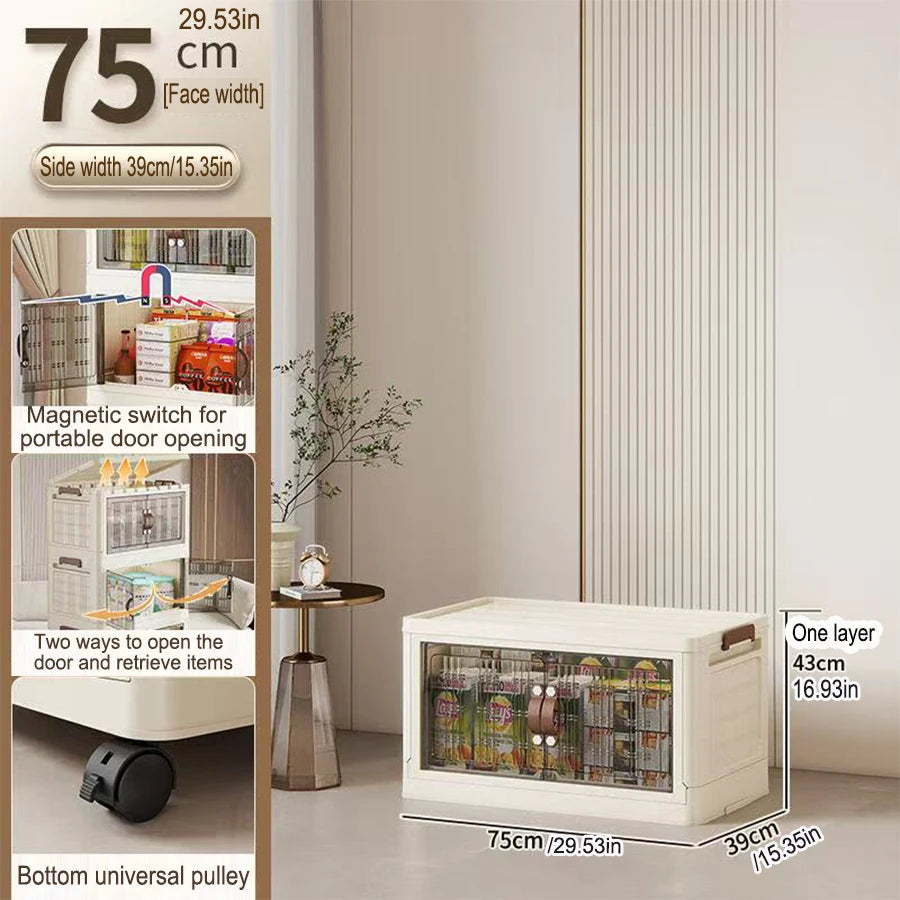 Large Capacity Folding Storage Cabinet - Dustproof Wardrobe Closet Organizer Easy Install
