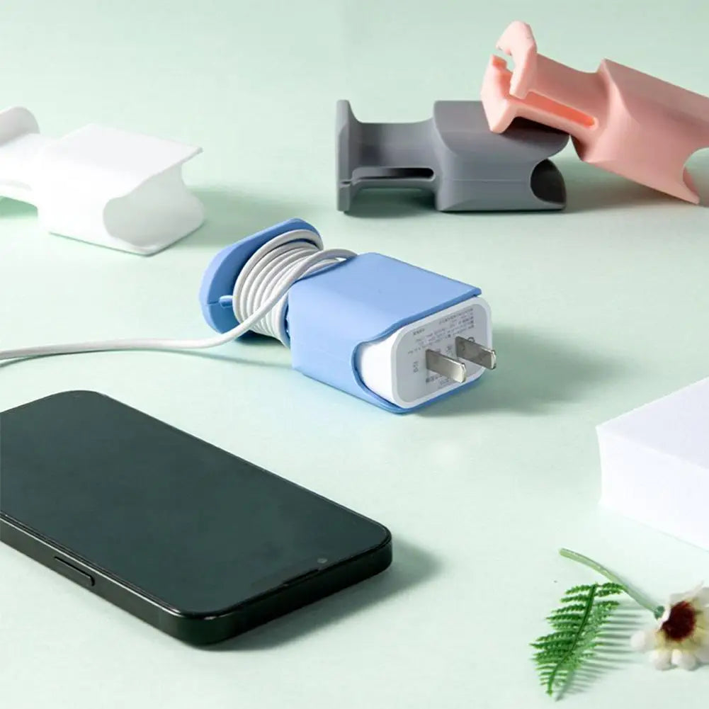 2 in 1 Silicone Charger Protector For iPhone 25W Charger Portable Anti-Break Protection Case Convenient Cable Storage