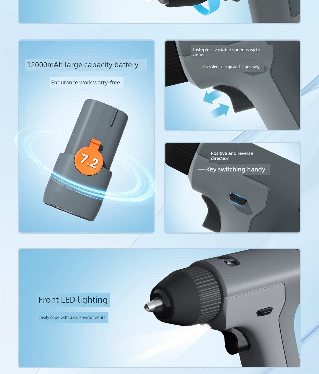 Deli Home Daily For Home Wire Cutter Hammer Lithium Electric Drill Emergency Repair Multifunctional Suit Tool H1001