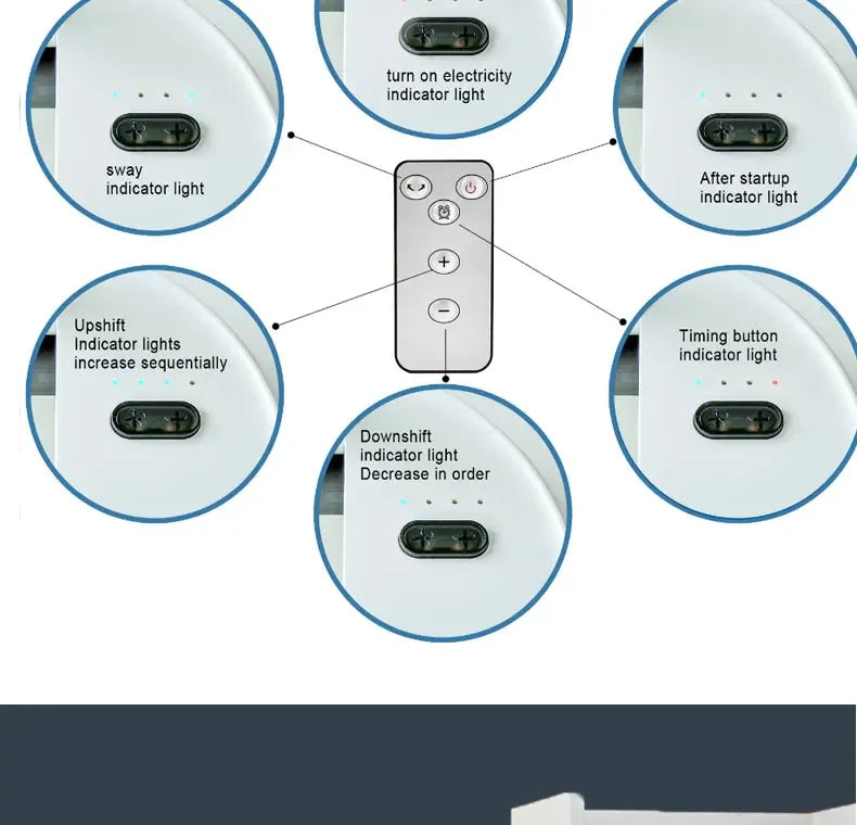Remote control telescopic folding desktop vertical electric fan 5400mAh silent timed left and right rotation USB electric fan