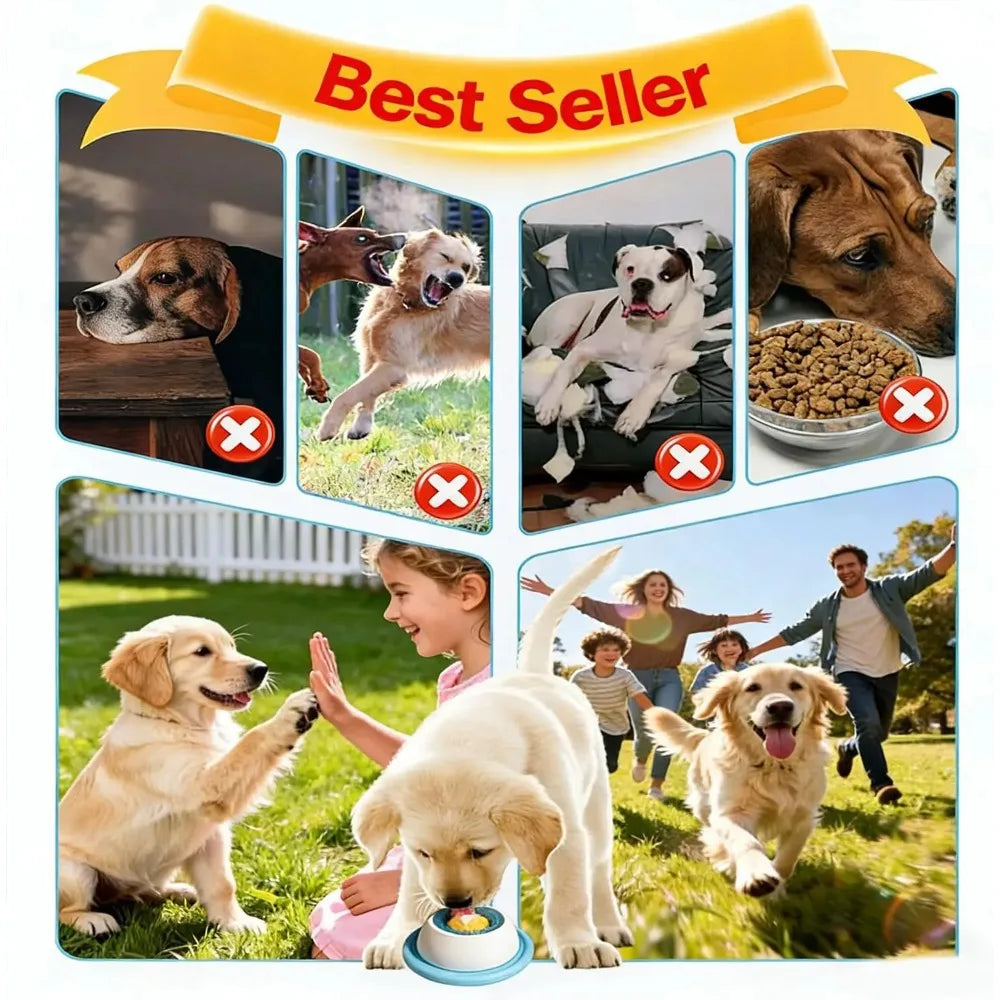 Pet Lick Feeder Bowl Slow Feeder for Dogs Cats Anti Anxiety Interactive Treat Toy Non-Slip Suction Licking Mat for Oral Care