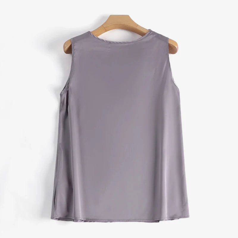 ZANZEA 2025 Elegant Korean Tanks Women Satin Silk Solid Color Sleeveless Tank Tops Fashion Sexy Office Lady Cowl Neck Camisole
