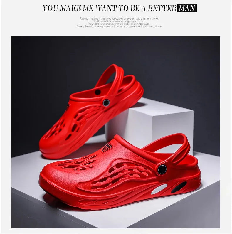 Large Size 36-49 Trend Summer Sandals For Men White Comfortable EVA Casual Clogs Man Lightweight Anti-slip Men's Beach Slippers