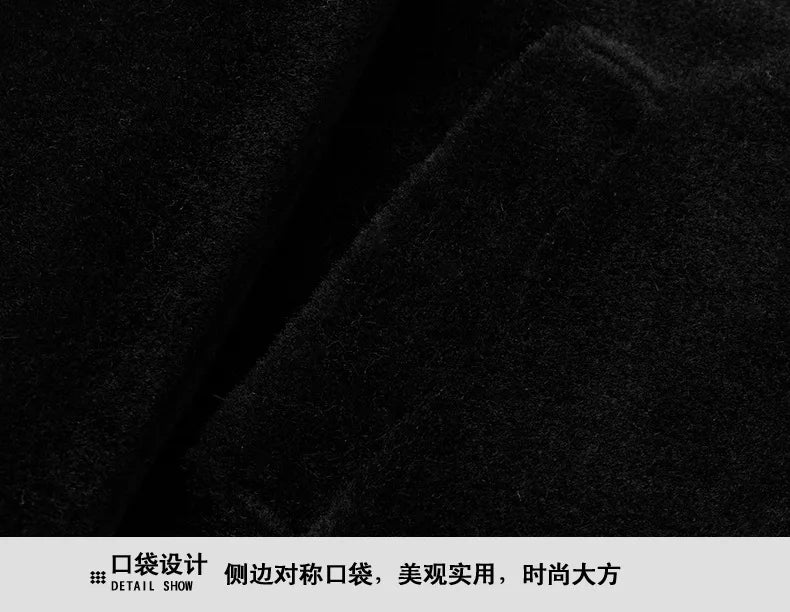 2024  Men's Imitation Fur Liner Winter Warm New Fur One-piece Coat Imitation Mink Fleece Mid-length Fur Coat  Men Jacket
