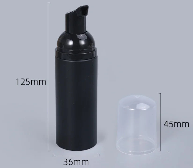10pcs/lot 60ML 2oz Empty eylelash foam pump bottle cream cleanser bubble plastic bottle mascara cleansing bottle