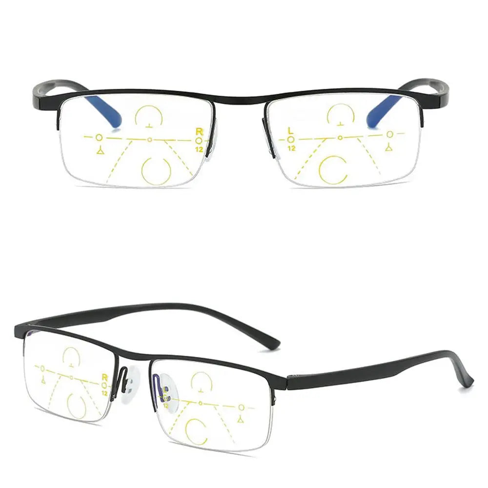 Automatic Adjustment Dual Light Presbyopia Eyeglasses Computer Eyeglasses Hyperopia Eyewear Anti-blue Light Reading Glasses