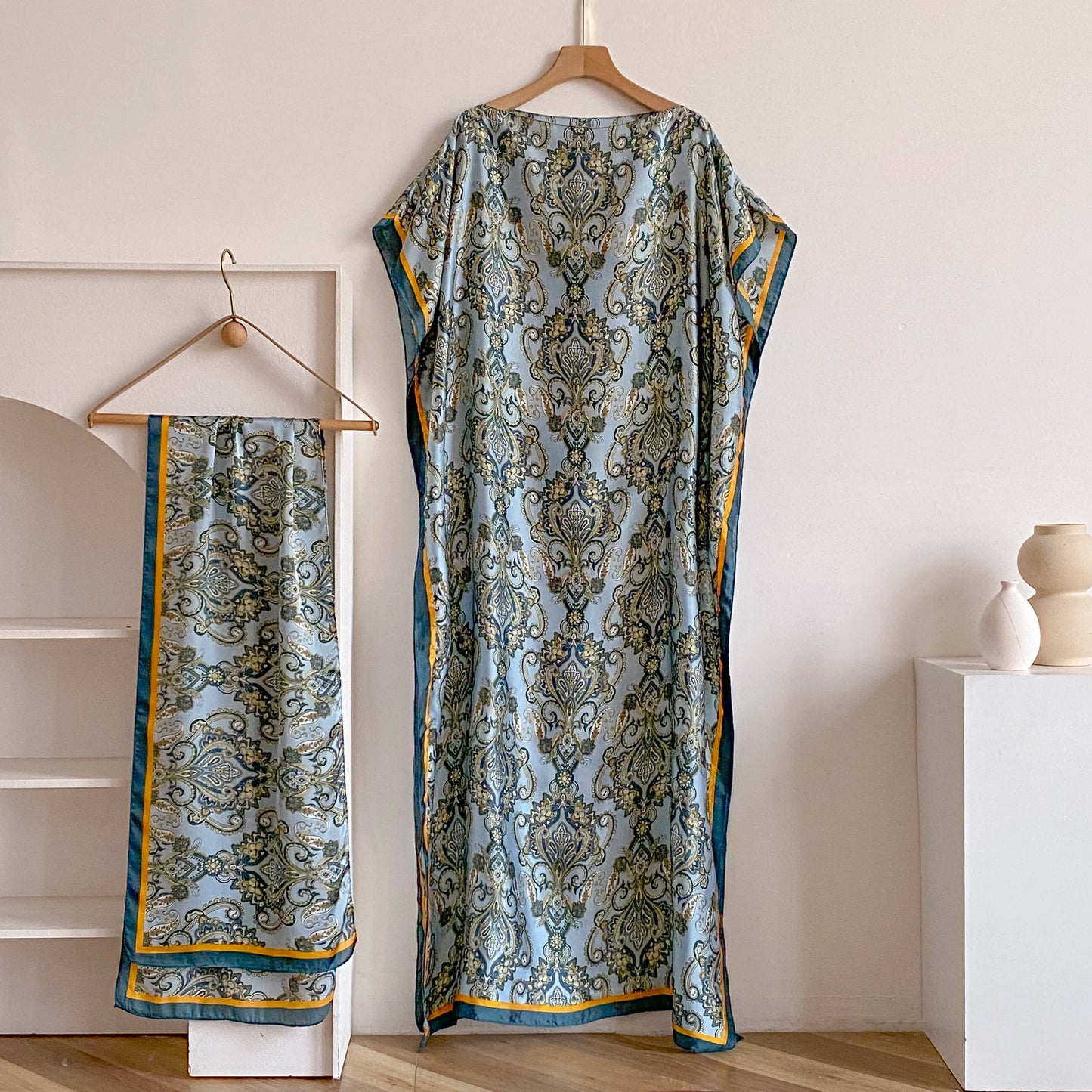 Summer Beach New Fashion African Dresses For Women Elegant Printed Muslim Lady Long Hijab Kaftan Dress Oversize Kuwait Abaya