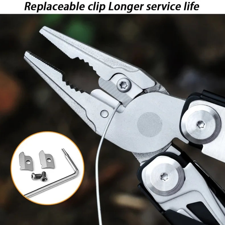 Outdoor Camping Folding Tool Pliers Organizer Opening Jars Bottles Tool Pliers Multi Purpose Pockets Hand Tools Electrician