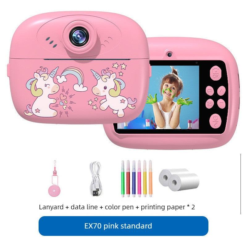 Children's Camera Toy Gift for Boys and Girls, Can Take Pictures and Print, Baby Digital Instant Camera, 2025 Student Model