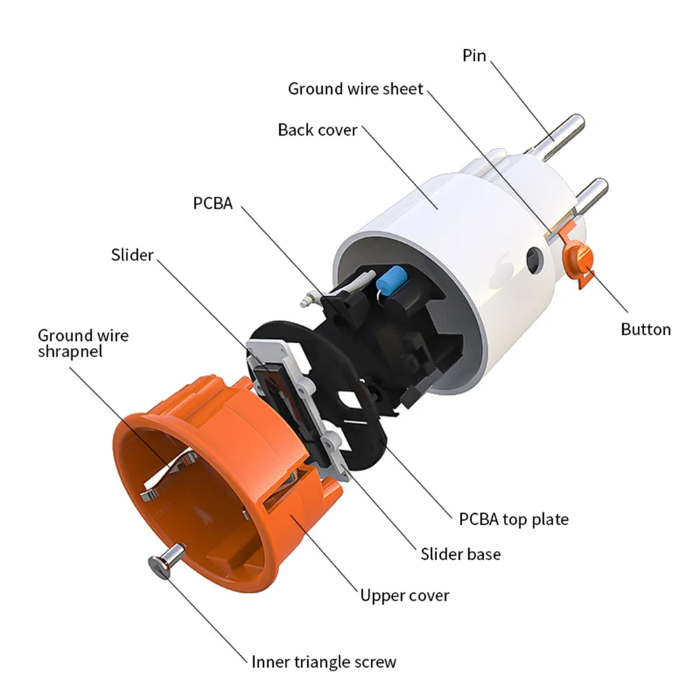 EU 16A Tuya ZigBee Smart Home Energy Monitoring Plug Outlet Socket Alexa Google, Home Assistant, Zigbee2mqttt, Smartthings Hub