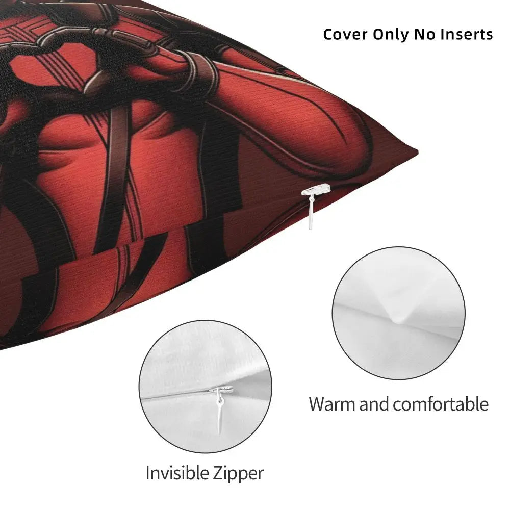 Custom Deadpool Wolverine Cartoon Manga Cushion Cover Soft Cute Pillows