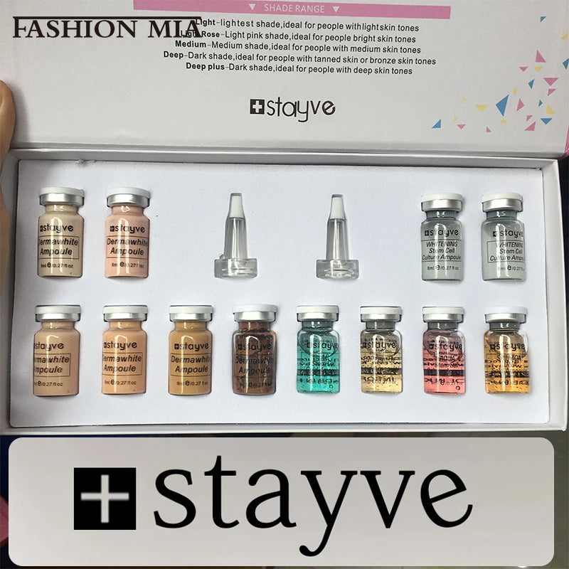 Korea Stayve BB Cream Glow Skin Booster Ampoule Kit Niacinamide/Salmon DNA  Face Foundation Moisturizing Cream Skin Care Beauty