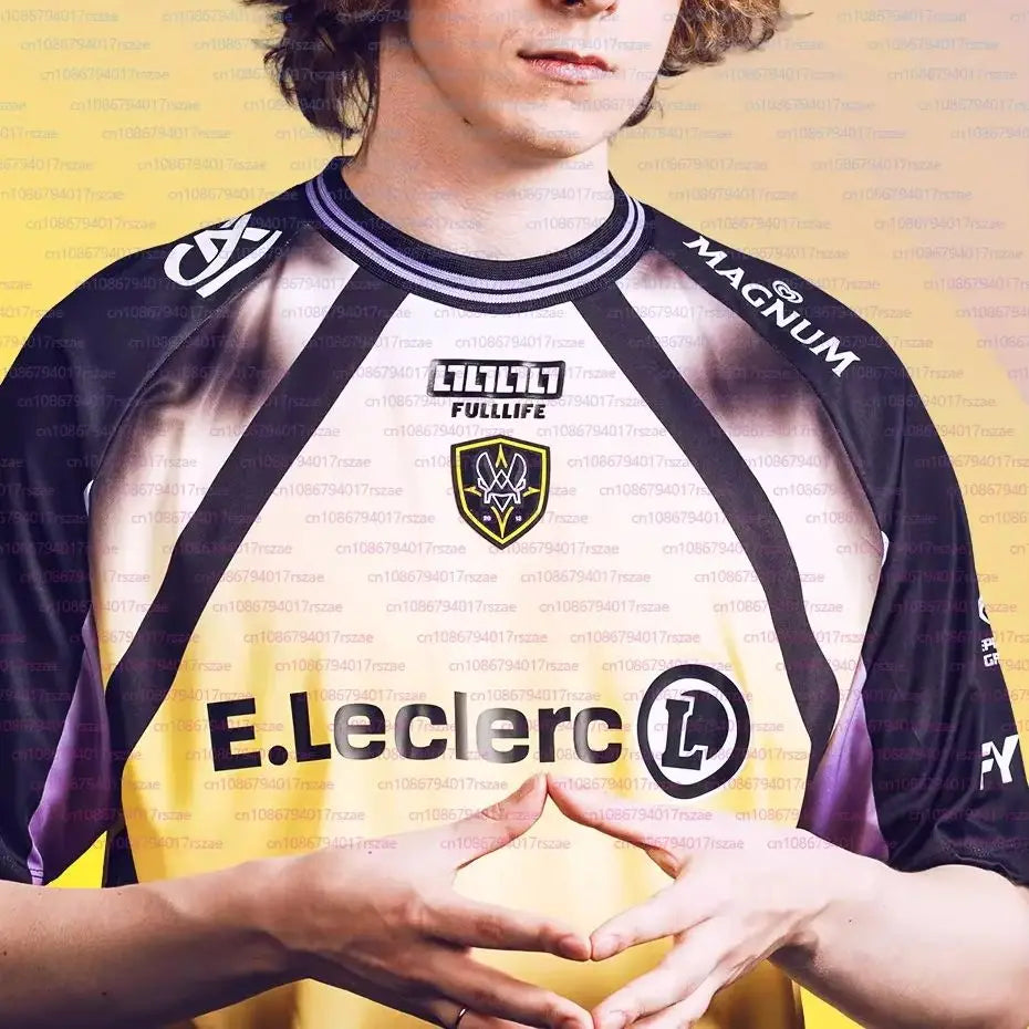 Gradient Design 2026 Team Vitality Men T-shirts Summer Valorant CS Gaming 3D Print Jersey Male Esport Club Training Uniform Tees