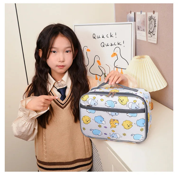 New lunch box bag large capacity kindergarten schoolbag storage bag and high appearance level lunch bag