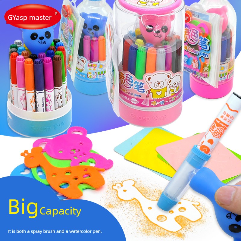 Master Color Spray Pen 12/24 Color Spray Pen Set Can Spray Watercolor Pen Large Capacity Non-Toxic