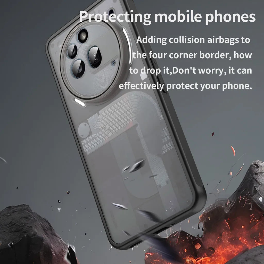 Armor Shockproof Soft Bumpers Hard Case For Nothing Phone 3a Pro Matte Mobile Phone Casing