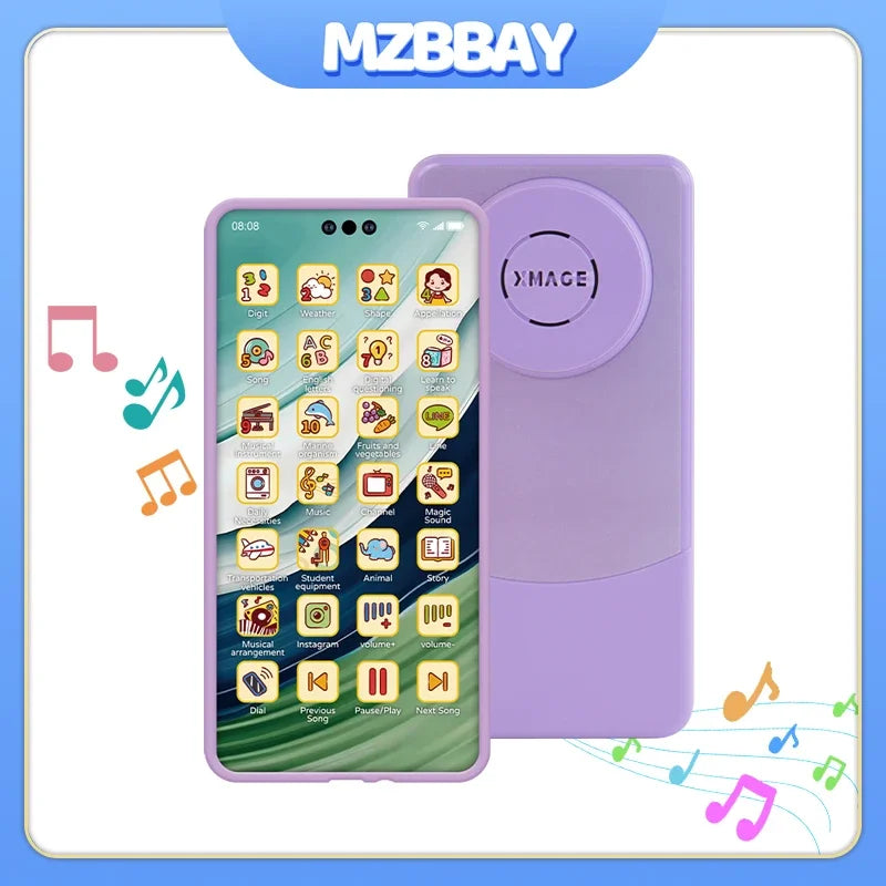 Montessori Baby Cell Phone Toys Children Simulation Phone Musical Early Educational Toy Infant Mobile Phone Model Vocal Toy Gift