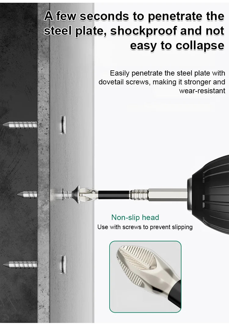Impact Cross Bit Strong Magnetic Non-slip Hand Drill Screwdriver Tungsten Steel Super Hard Electric Screwdriver Head Set