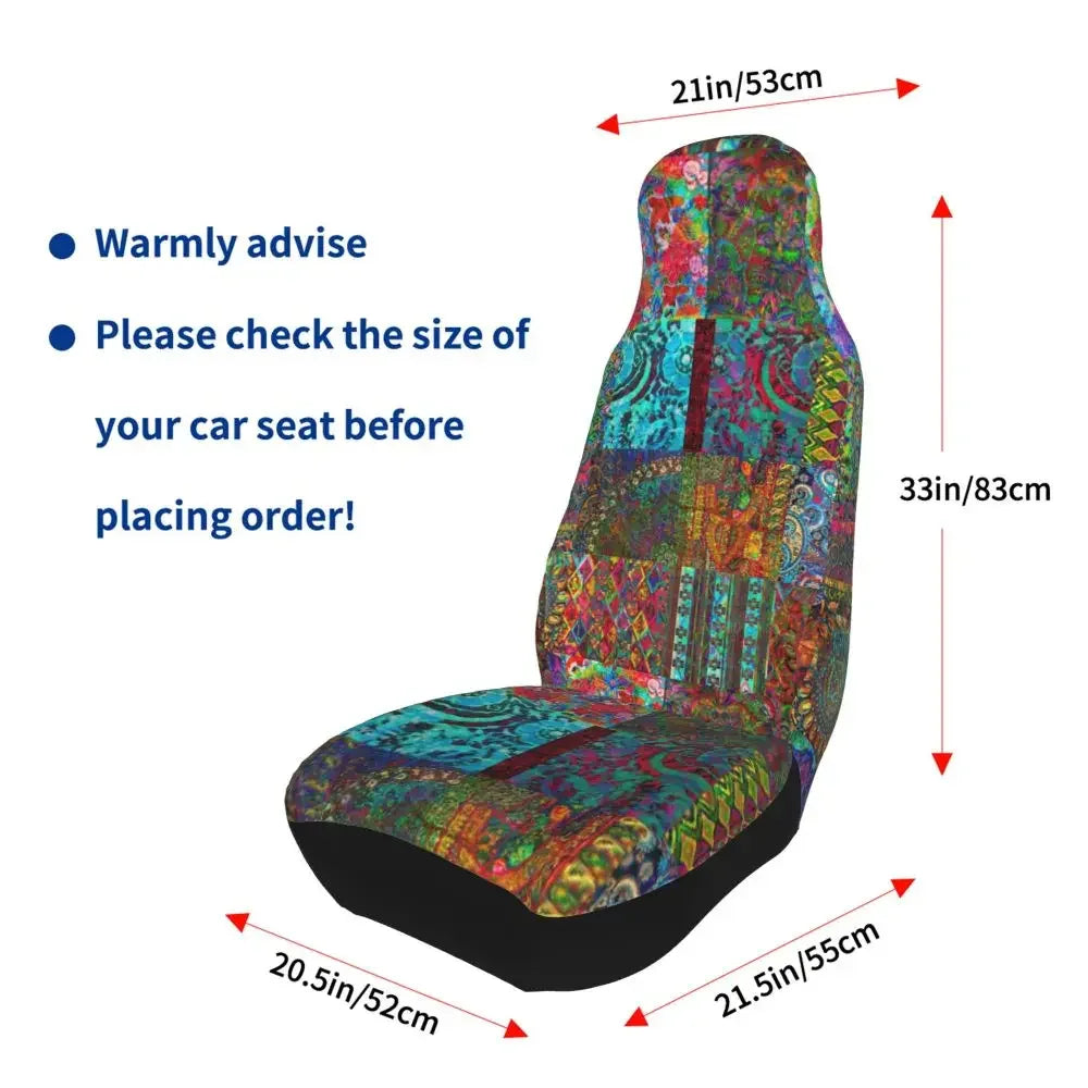 Boho Aztec Universal Car Seat Cover Four Seasons Women Ethnic Persian Tribal Car Seat Cushion Fabric Hunting