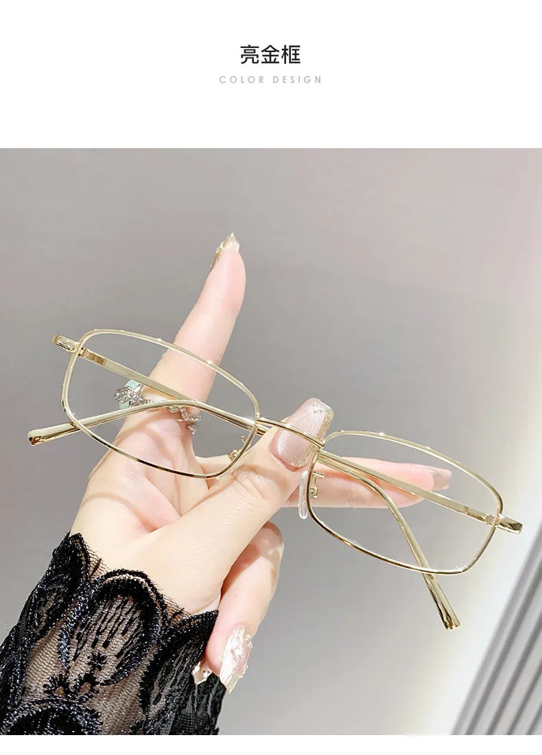 Intelligent Photochromic Myopia Glasses Women Retro Trendy Minus Sight Sunglasses 2 in 1 Farsighted Eyewear Diopter Prescription