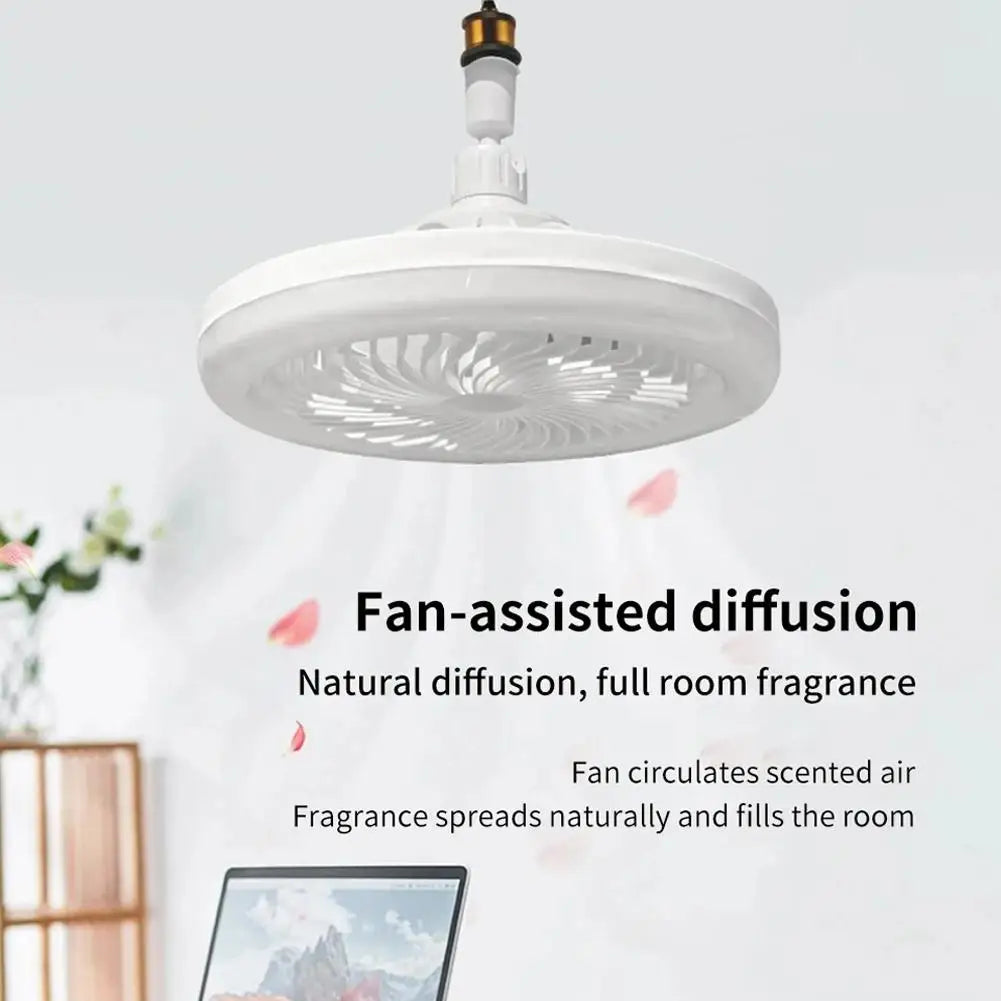 Aromatherapy Fan Lamp Bedroom Light Ceiling Light Silent Electric Fan Pendant Light LED Study And Dining Room Lighting