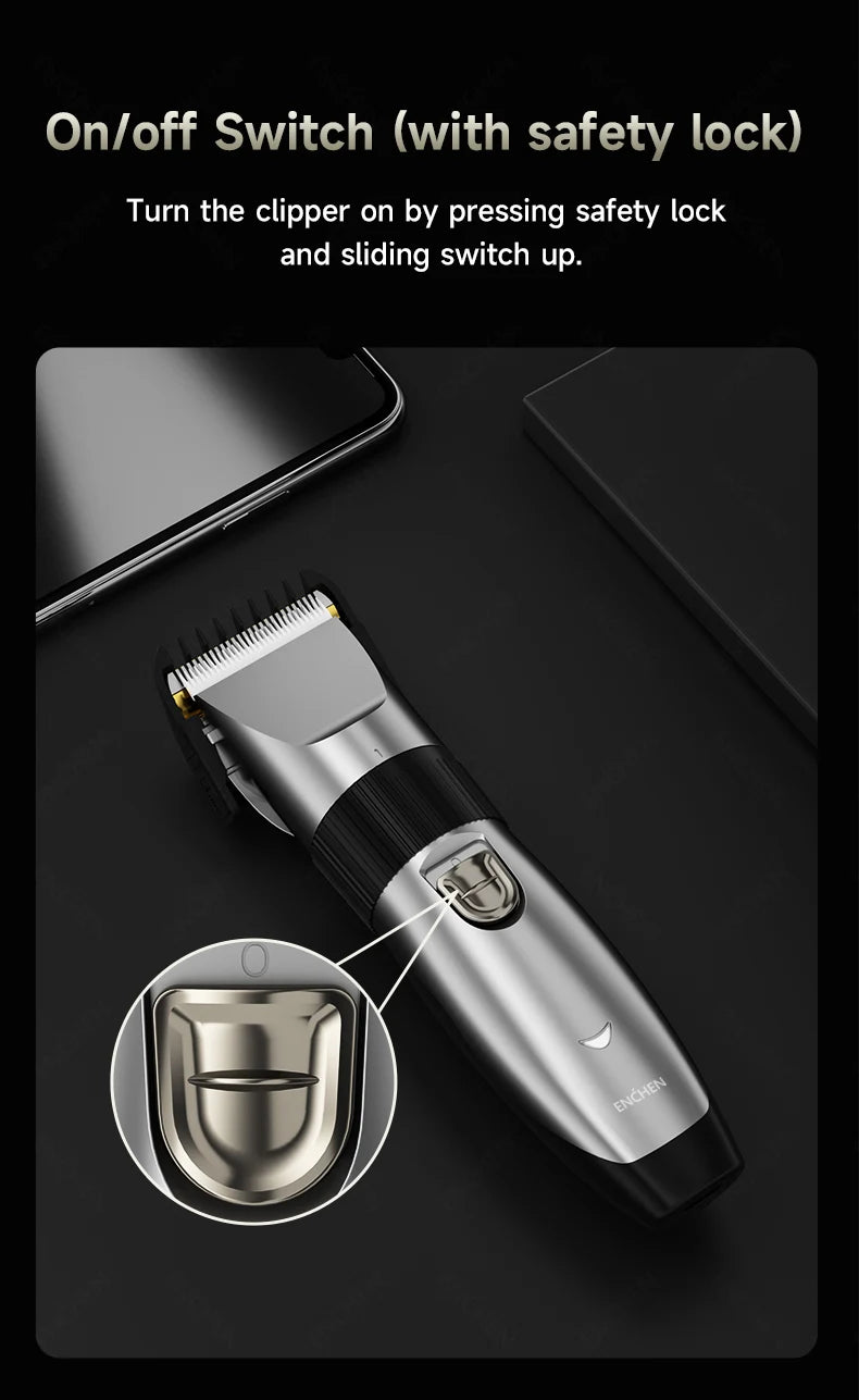 ENCHEN Sharp X Professional Haircut Clipper Single Handfine-Tuning Design  With Safety Lock Upgraded Ceramic Blade Type-C Port