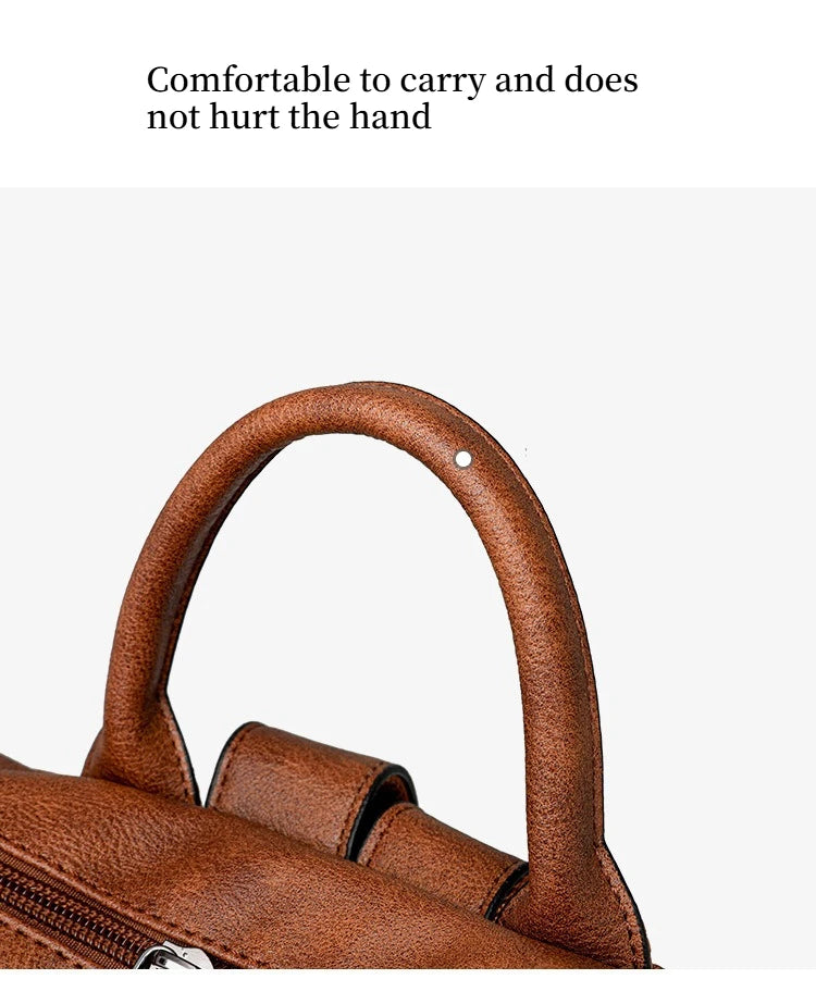 Winter Women's Backpack European Retro Two-shoulder Bag Luxury PU Composite Bag Commuter Single Shoulder Bag Leisure Travel Bags