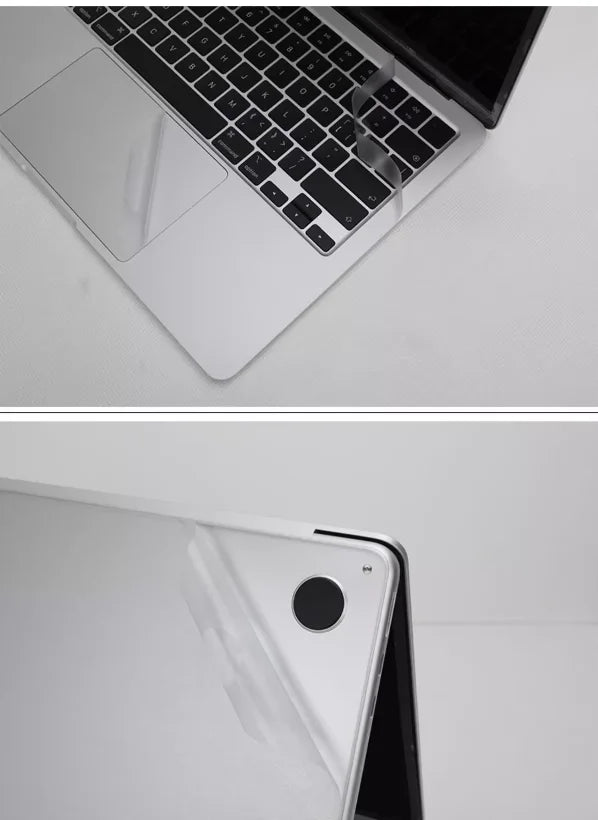 Full Body Matte Clear Sticker Decal for MacBook Pro 14" pro16 M4 M3 M2 M1 air 13.6 air 15 Touchpad + Palm Rest Skin Protective