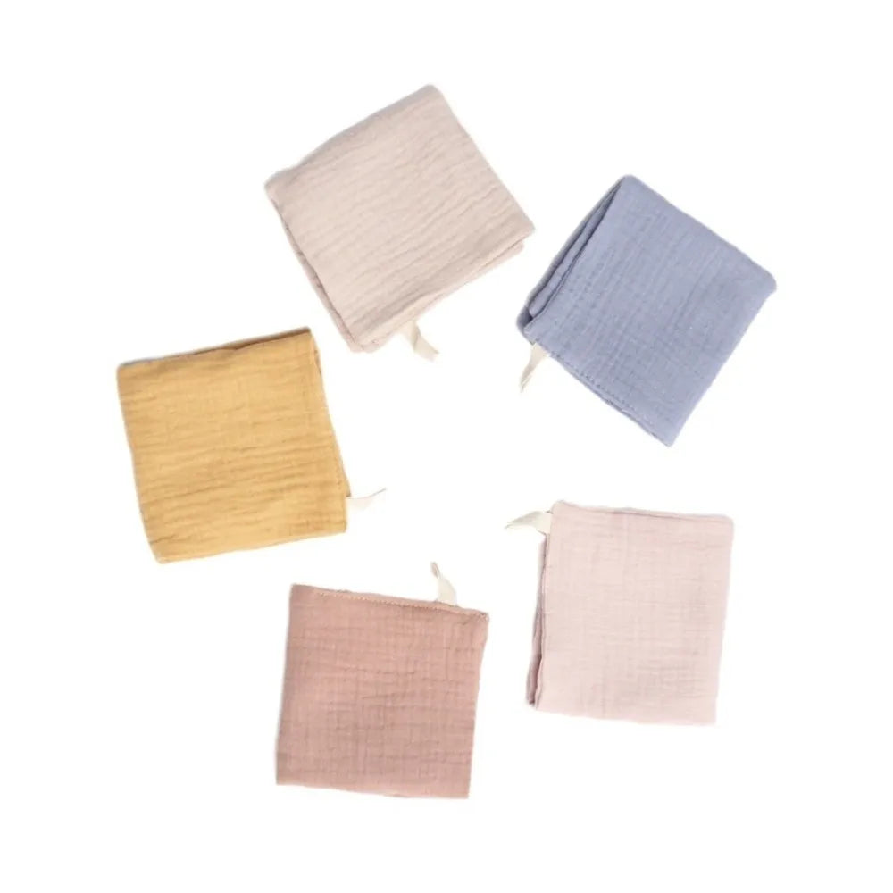 4-Layer Pure Cotton Portable Washcloth for Newborns - Soft Absorbent Square Gauze Towels for Burping High Quality