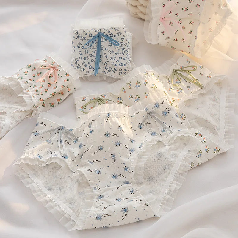 New 5PCS/Set Women's Underwear Cute Bear Cotton Panties Briefs For Girl Ladies Sexy Lingerie Cartoon Female Pantys Underpants