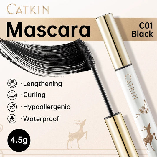 CATKIN Makeup Black Lifting Mascara, Volume and Length Mascara with Waterproof & Long Lasting for sensitive eyes.