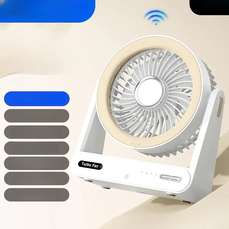 Desk Fan with Smart Voice Control Timer Wall Mountable Mini Portable USB Circulator Fan for Home Office