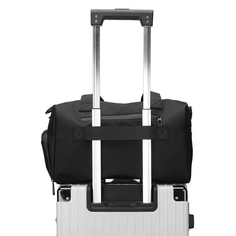 Unisex Large Capacity Handbag Crossbody Shoulder Bag Water-resistant, Gym Bag, Travel Bag for Men, Also Fits on Luggage Trolley