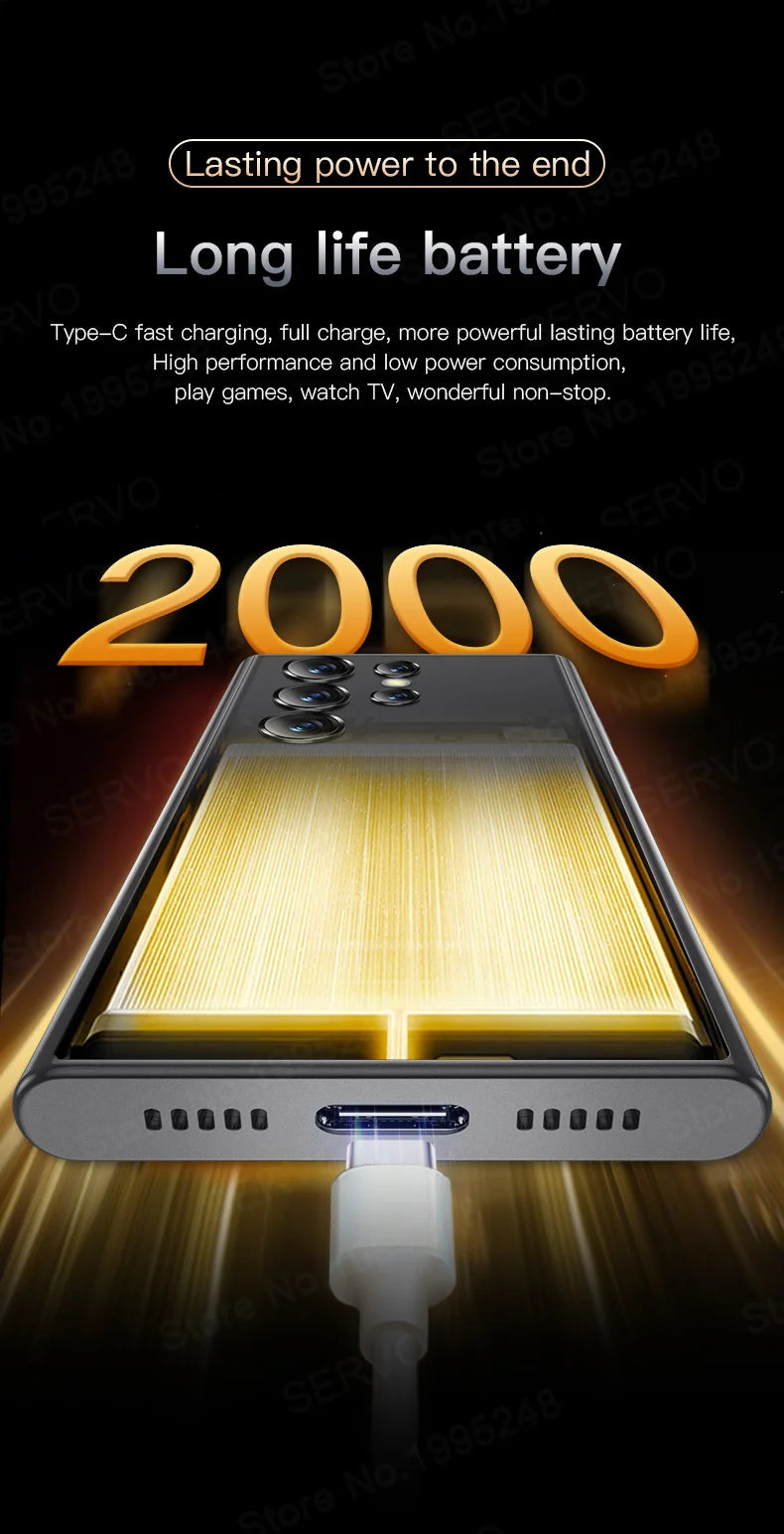 SERVO S24 MINI Android Smartphone 4G Network 2 SIM standby Play Store Face Unlock 3.0" Color Screen Mini Card Smart Mobile Phone