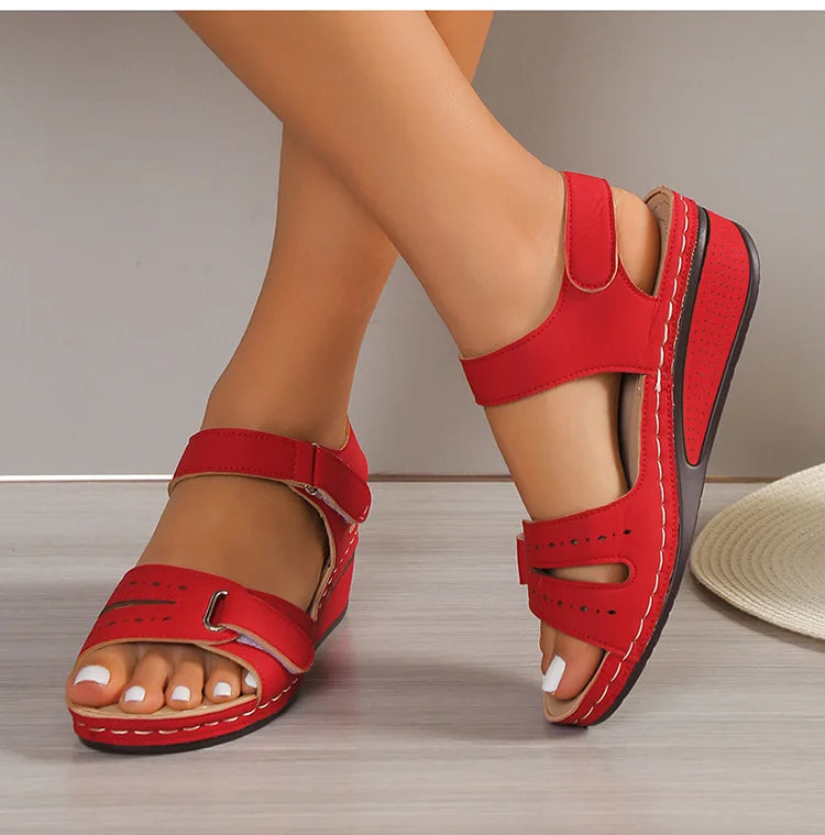 Women Shoes Sandals Summer Party Walking Shoes Retro Sandals For Women Wedge Sandals Ladies Soft Female Women Sandal Footwear