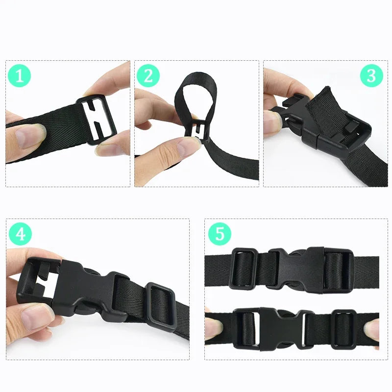 2-10Sets 20/25/38mm Dog Collar Repair Accessories Backpack Plastic Carabiner Clips Side Release Buckles Belt Adjust Sliders Hook