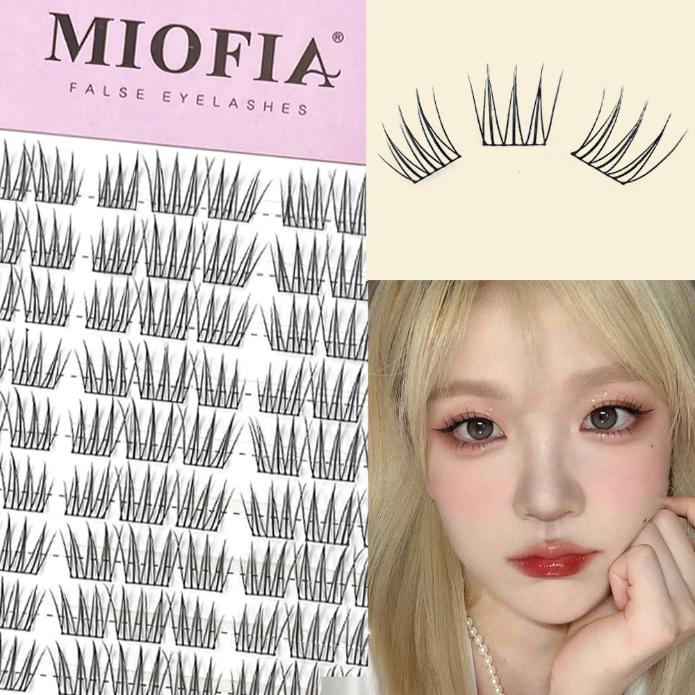 90 Bundles Mink Individual Cluster Lashes 3D Natural Russian Manga Eyelash Extensions DIY Makeup Tool for Women