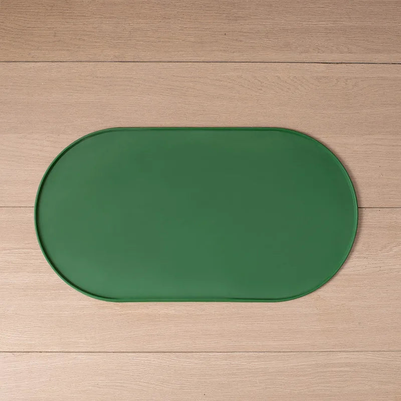 Multi-Functional Pet Feeding Mat Suitable for Cats and Dogs,Easy to Clean Durable Surface for Wet/Dry with Non-Slip Raised Edges