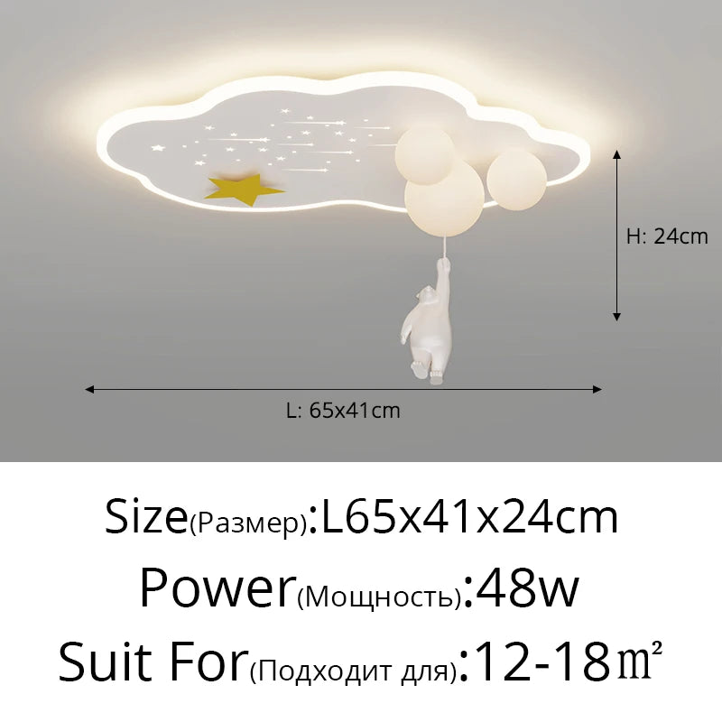 Modern Led Children's Bedroom Ceiling Lights Cloud Airplane Chandelier Boy Girl Room Lamps Home Indoor Decor Lighting Fixtures