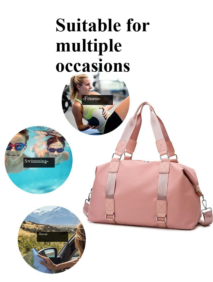 Large Gym Bag with Wet Dry Compartment | Sport Duffel for Women Men | Travel Tote