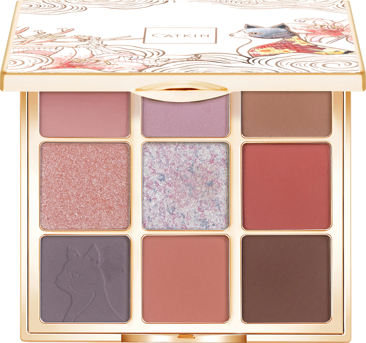 CATKIN Dreamworld Eyeshadow Palette Makeup, Matte Shimmer 9 Colors, Highly Pigmented, Creamy Texture Natural Bronze Neutral