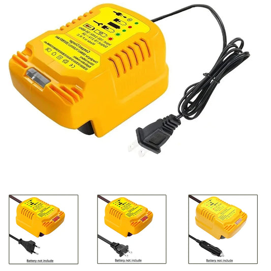 12V/24V 100-240V Li-ion Battery Mini Compact Car Charger for DeWalt 18V 20V 60V Lithium Battery DCB200 Replacement for DCB112