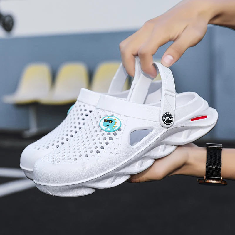 Men's Summer Sandals Clogs Men Women Breathable EVA Thick and Soft Sole Slippers Beach Water Shoes Couple's Clogs Big Size 47