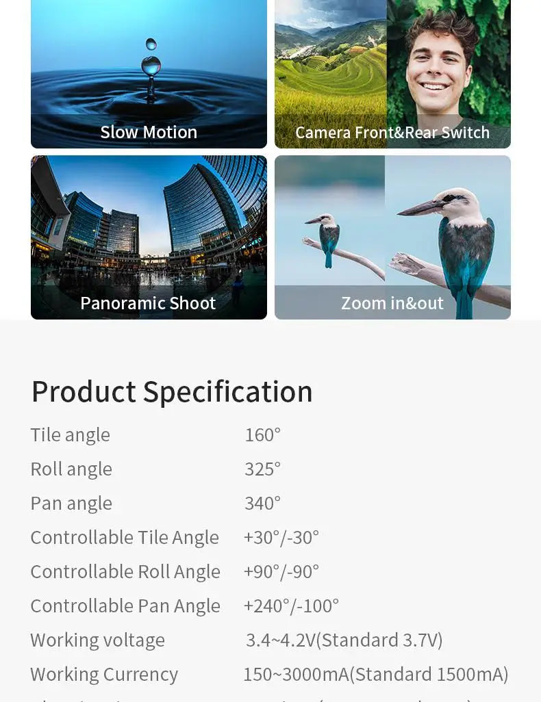 Mobile phone gimball handheld gimbal stabilizer 3Axis gimbal handy for iPhone Android Foldable telephone gimble for Video