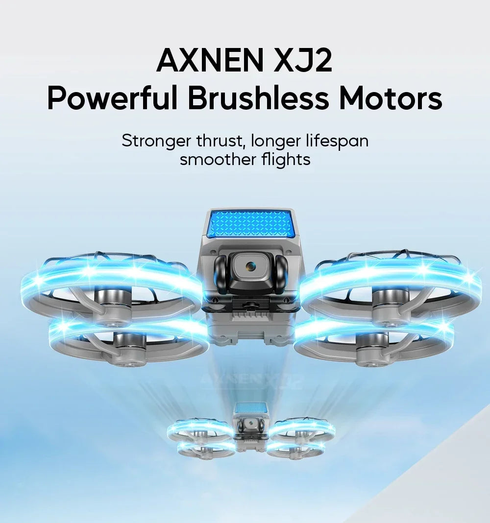 XJ2 Mini Drone 8K HD Camera, Foldable Brushless RC Quadcopter, Remote Control Toy for Kids Teens Beginners Gift Drone