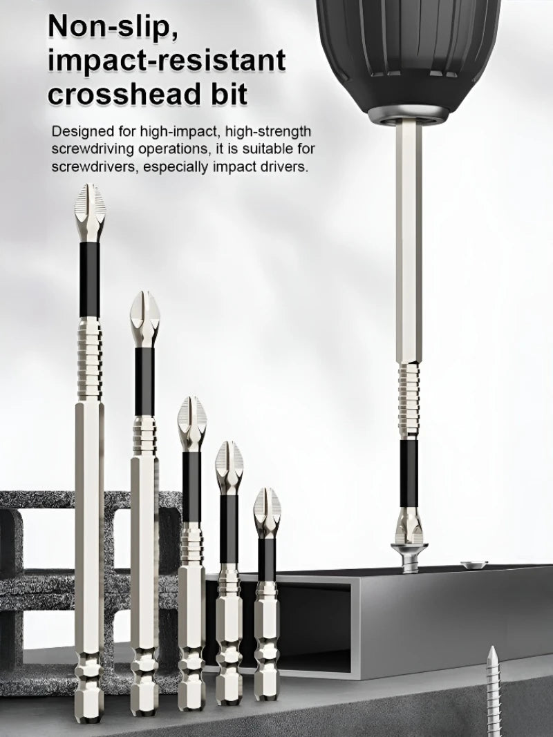 Impact Cross Bit Strong Magnetic Non-slip Hand Drill Screwdriver Tungsten Steel Super Hard Electric Screwdriver Head Set