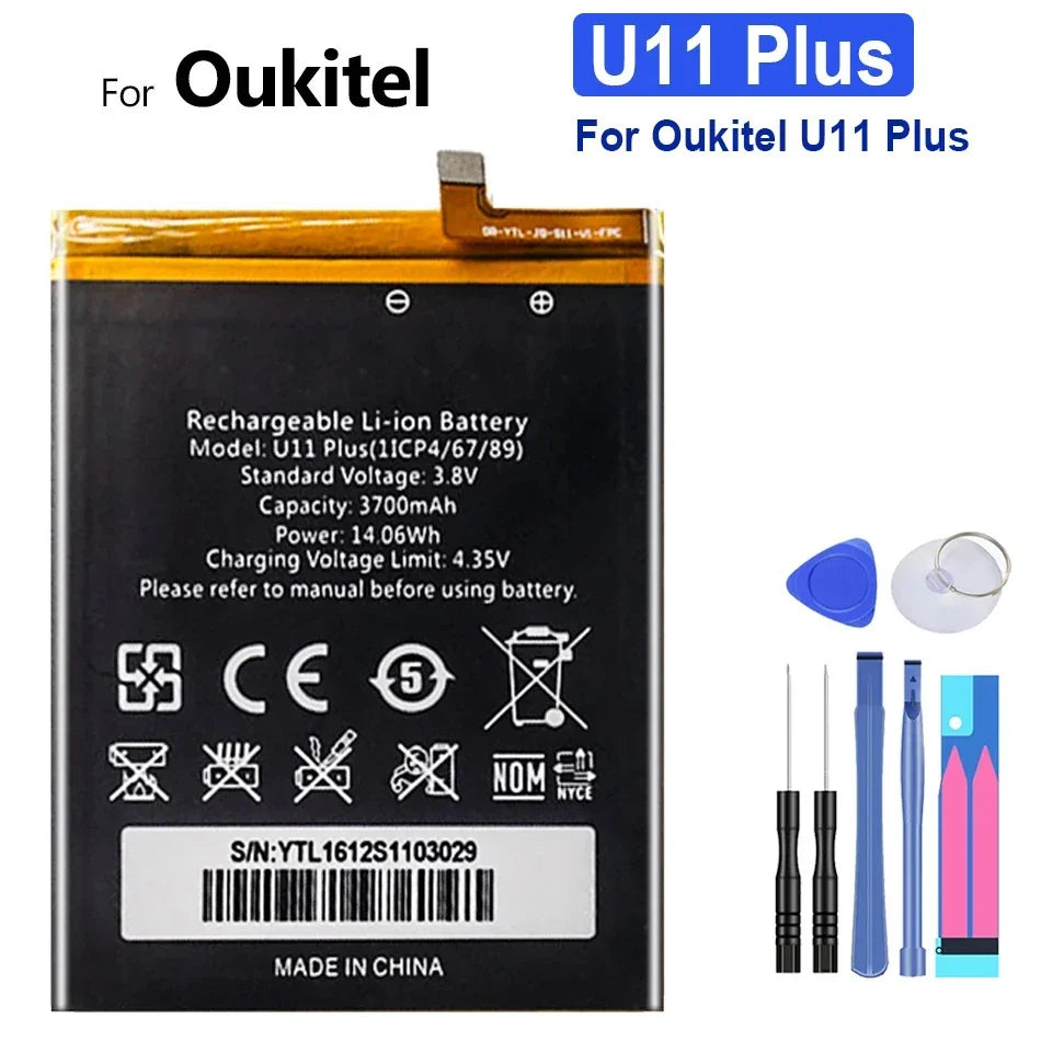 Battery for Oukitel U25 U20 U16 U15 U11 U7(pro Plus MAX) U22 U18 U10 C21 C18 C17 C15 C12 C11 C5 S70 Pro C25 C10 C8 C4 C2 S80 S77