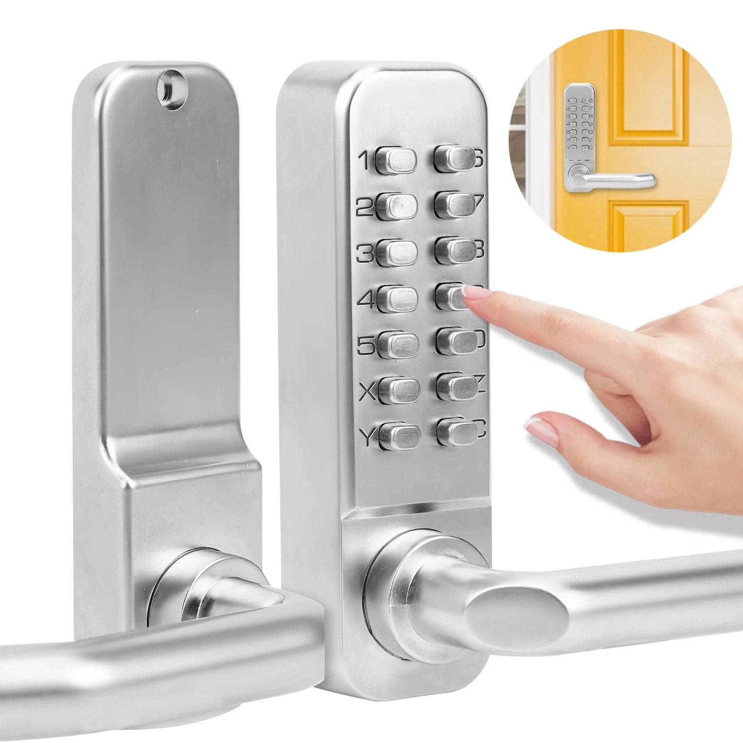 Home Security Device Keyless Entry Smart Mechanical Door Lock Digital Password Entry Non‑Power Anti‑Theft Safety Home Access