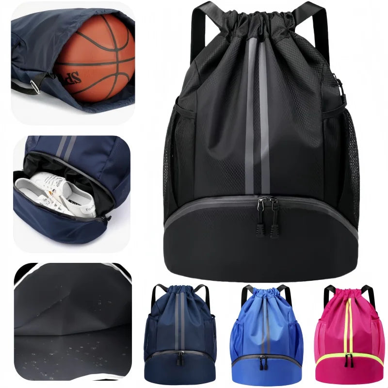 New Gym Bag Fitness Backpack Women Men Basketball Backpack Outdoor Soccer Football Storage Bags Training Drawstring Sports Bag