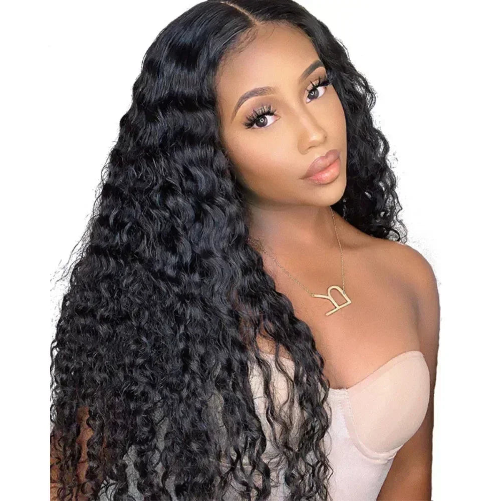 68cm synthetic European and American woman Curly wavy Midsection synthetic Wig Hairpin Forehead Hair Extension Wig